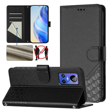 Honeycomb Embossing RFID Leather Phone Case, For Realme 9 Pro+ 5G / 9 4G Global, For Realme GT Neo 3, For Realme 9 Pro 5G Global, For Realme C21Y