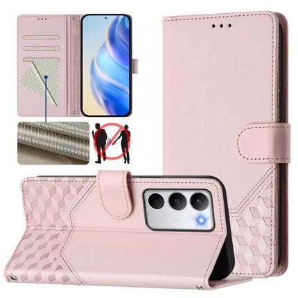 Honeycomb Embossing RFID Leather Phone Case, For Realme P4 5G, For Realme 15T 5G Global, For Realme 15 / 15 Pro 5G Global, For Realme C71 4G Global