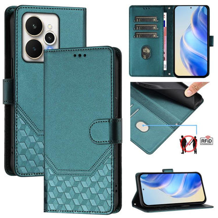 Honeycomb Embossing RFID Leather Phone Case, For Realme P4 5G, For Realme 15T 5G Global, For Realme 15 / 15 Pro 5G Global, For Realme C71 4G Global