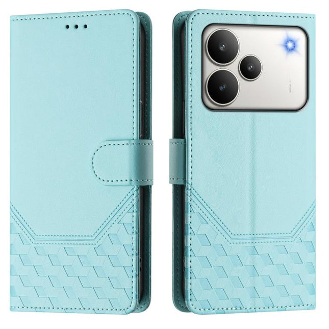 Honeycomb Embossing RFID Leather Phone Case, For Realme P4 5G, For Realme 15T 5G Global, For Realme 15 / 15 Pro 5G Global, For Realme C71 4G Global
