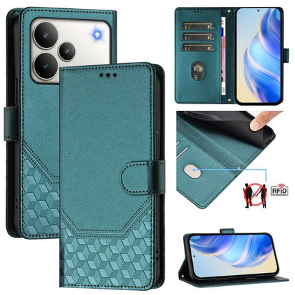 Honeycomb Embossing RFID Leather Phone Case, For Realme P4 5G, For Realme 15T 5G Global, For Realme 15 / 15 Pro 5G Global, For Realme C71 4G Global