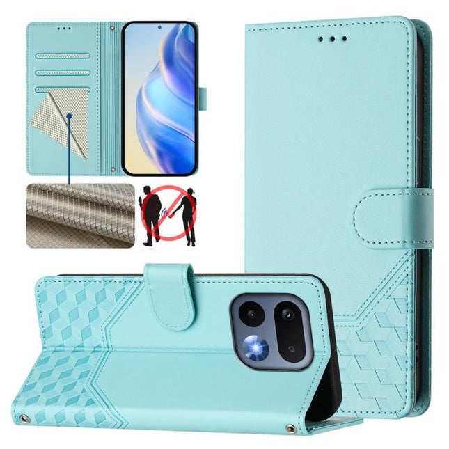 Honeycomb Embossing RFID Leather Phone Case, For Realme 16 Pro 5G Global, For Realme C71 4G India / Note 70 4G, For Realme C85 5G / 15x 5G India, For Realme P4 Pro 5G