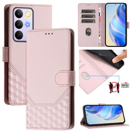 Honeycomb Embossing RFID Leather Phone Case, For Realme Note 80 4G Global, For Realme C83 5G India, For Realme 16 5G Global, For Realme 16 Pro+ 5G Global