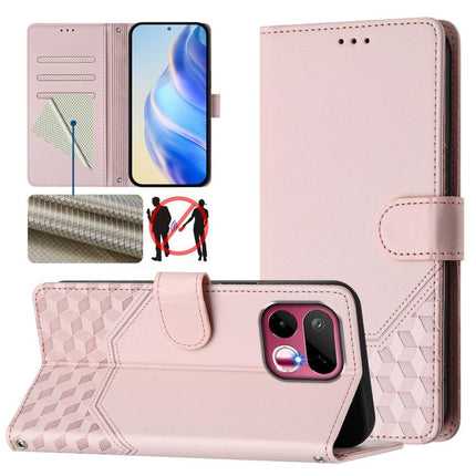 Honeycomb Embossing RFID Leather Phone Case, For Realme P4x 5G / OnePlus Nord CE6 Lite, For Realme 16T 5G Global, For Realme C100 5G, For Realme P4 Power 5G