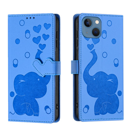 Cartoon Elephant Embossed Leather Phone Case, For iPhone 13 mini / 12 mini, For iPhone 12 / 12 Pro, For iPhone 12 Pro Max, For iPhone 11 Pro Max