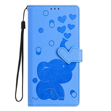 Cartoon Elephant Embossed Leather Phone Case, For Xiaomi 12T / 12T Pro, For Xiaomi 11T / 11T Pro, For Xiaomi Mi 11 Lite