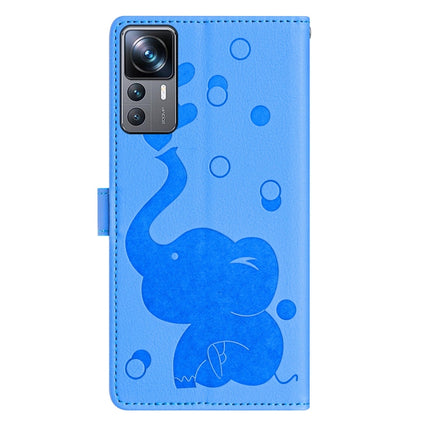 Cartoon Elephant Embossed Leather Phone Case, For Xiaomi 12T / 12T Pro, For Xiaomi 11T / 11T Pro, For Xiaomi Mi 11 Lite