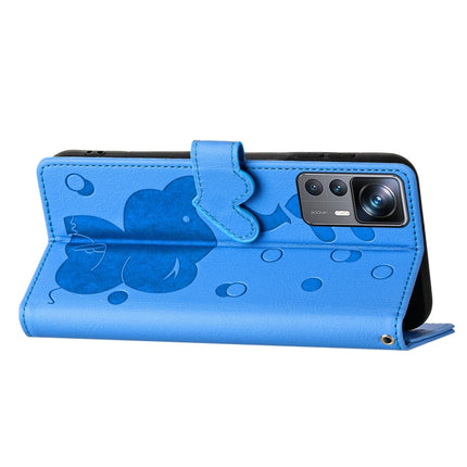 Cartoon Elephant Embossed Leather Phone Case, For Xiaomi 12T / 12T Pro, For Xiaomi 11T / 11T Pro, For Xiaomi Mi 11 Lite