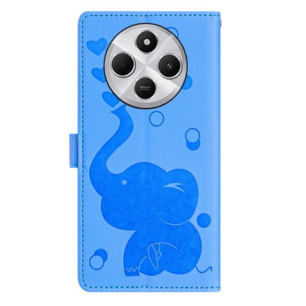 Cartoon Elephant Embossed Leather Phone Case, For Xiaomi Poco C75, For Xiaomi 14T Pro, For Xiaomi 14T, For Xiaomi 13T / 13T Pro