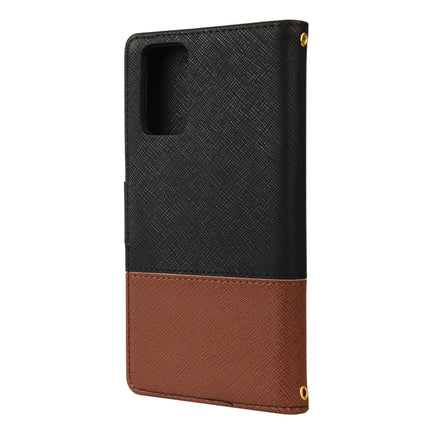 Color Splicing Horizontal Flip Leather Case with Holder & Card Slots & Wallet & Photo Frame, For Samsung Galaxy Note20, For Samsung Galaxy Note20 Ultra