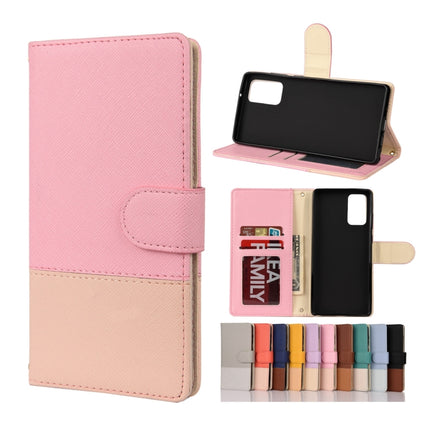 Color Splicing Horizontal Flip Leather Case with Holder & Card Slots & Wallet & Photo Frame, For Samsung Galaxy Note20, For Samsung Galaxy Note20 Ultra