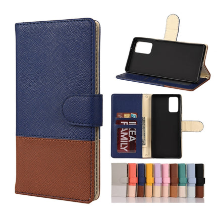 Color Splicing Horizontal Flip Leather Case with Holder & Card Slots & Wallet & Photo Frame, For Samsung Galaxy Note20, For Samsung Galaxy Note20 Ultra