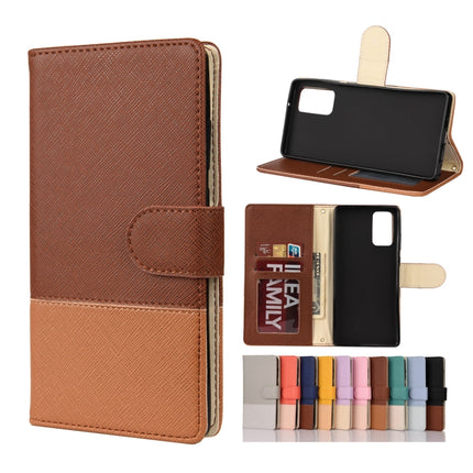 Color Splicing Horizontal Flip Leather Case with Holder & Card Slots & Wallet & Photo Frame, For Samsung Galaxy Note20, For Samsung Galaxy Note20 Ultra