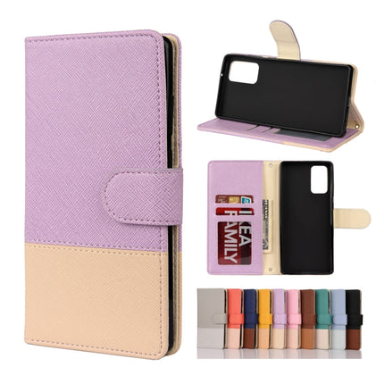 Color Splicing Horizontal Flip Leather Case with Holder & Card Slots & Wallet & Photo Frame, For Samsung Galaxy Note20, For Samsung Galaxy Note20 Ultra