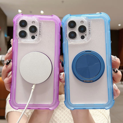 Matte TPU Hybrid PC 3-in-1 MagSafe Holder Phone Case, For iPhone 15 Plus, For iPhone 15, For iPhone 14 Plus, For iPhone 14, For iPhone 14 Pro, For iPhone 14 Pro Max