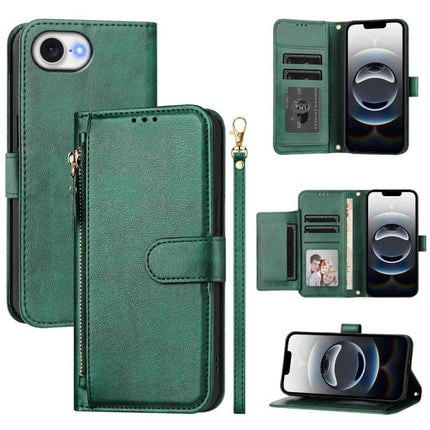 Multi-Card Slots Zipper Wallet Leather Phone Case, For iPhone 17e / 16e, For iPhone 17 Pro Max, For iPhone 17 Pro, For iPhone 17