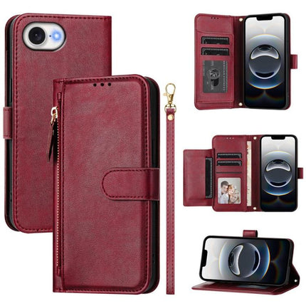 Multi-Card Slots Zipper Wallet Leather Phone Case, For iPhone 17e / 16e, For iPhone 17 Pro Max, For iPhone 17 Pro, For iPhone 17
