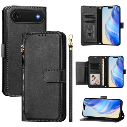 Multi-Card Slots Zipper Wallet Leather Phone Case, For iPhone Air, For iPhone 16 Pro Max, For iPhone 16 Pro, For iPhone 16 Plus