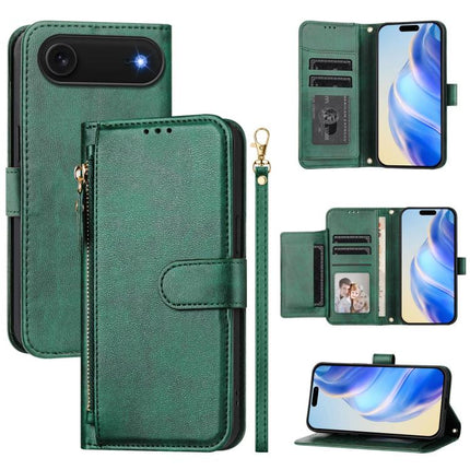 Multi-Card Slots Zipper Wallet Leather Phone Case, For iPhone Air, For iPhone 16 Pro Max, For iPhone 16 Pro, For iPhone 16 Plus