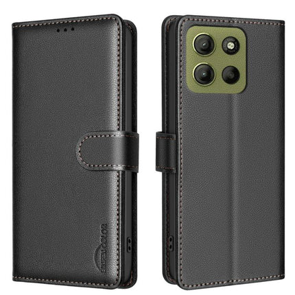 Litchi Texture RFID Anti-theft Leather Phone Case, For Motorola Moto G15, For Motorola Moto G75 5G, For Motorola Moto G35, For Motorola Moto G55