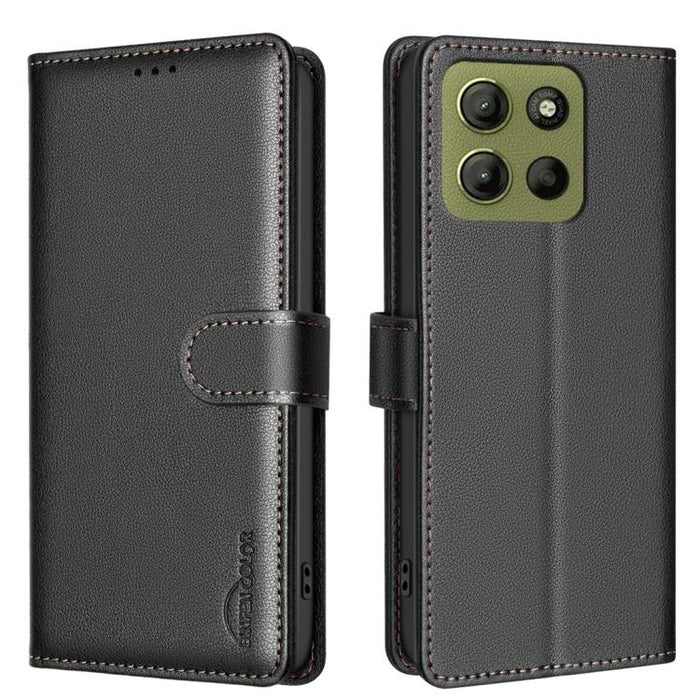 Litchi Texture RFID Anti-theft Leather Phone Case, For Motorola Moto G15, For Motorola Moto G75 5G, For Motorola Moto G35, For Motorola Moto G55
