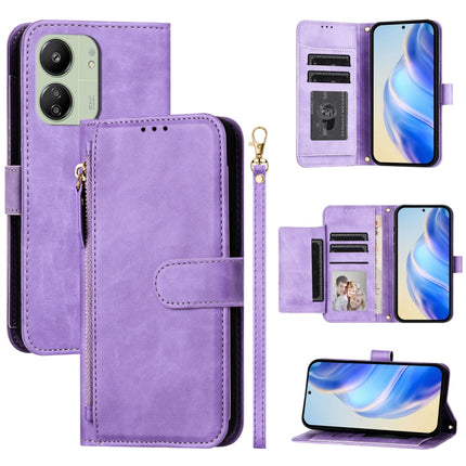 Multi-Card Slots Zipper Wallet Leather Phone Case, For Redmi Note 13 5G Global, For Redmi 13C 4G, For Redmi Note 13 Pro+ 5G Global, For Redmi K60 Ultra