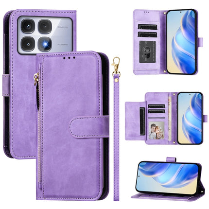 Multi-Card Slots Zipper Wallet Leather Phone Case, For Redmi Note 14 5G, For Redmi 14C 4G, For Redmi K70 Ultra 5G, For Redmi 13 5G / 4G Global