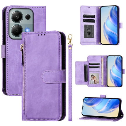 Multi-Card Slots Zipper Wallet Leather Phone Case, For Redmi A3 4G Global / A3X 4G, For Redmi Note 13 Pro 4G Global, For Redmi Note 13 4G Global, For Redmi Note 13 Pro 5G Global