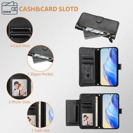 Multi-Card Slots Zipper Wallet Leather Phone Case, For TCL 605 / TCL 60 SE, For TCL 50 5G / 50 XE NxtPaper / 50 XE, For TCL 50 Pro NxtPaper, For TCL 50 LE