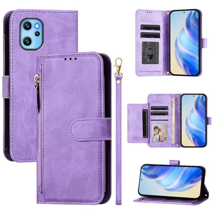 Multi-Card Slots Zipper Wallet Leather Phone Case, For Umidigi Power 7 Max