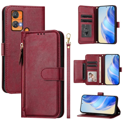 Multi-Card Slots Zipper Wallet Leather Phone Case, For Oukitel C33