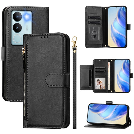 Multi-Card Slots Zipper Wallet Leather Phone Case, For vivo V29 5G / V29 Pro Global, For vivo Y17s Global, For vivo Y02a 4G / Y02 4G / Y11 2023 / Y02T, For vivo Y78+ 5G / Y78 5G Global