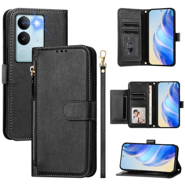 Multi-Card Slots Zipper Wallet Leather Phone Case, For vivo V29 5G / V29 Pro Global, For vivo Y17s Global, For vivo Y02a 4G / Y02 4G / Y11 2023 / Y02T, For vivo Y78+ 5G / Y78 5G Global