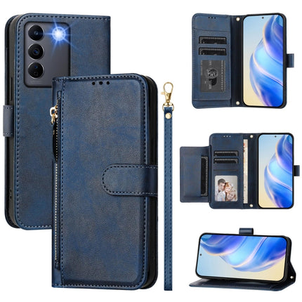 Multi-Card Slots Zipper Wallet Leather Phone Case, For vivo Y56 5G / Y16 4G / Y02s 4G Global, For vivo Y100 5G Global, For vivo V27 5G / V27 Pro 5G Global, For vivo V27e 4G / T2 4G Global