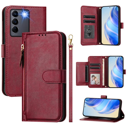 Multi-Card Slots Zipper Wallet Leather Phone Case, For vivo Y56 5G / Y16 4G / Y02s 4G Global, For vivo Y100 5G Global, For vivo V27 5G / V27 Pro 5G Global, For vivo V27e 4G / T2 4G Global