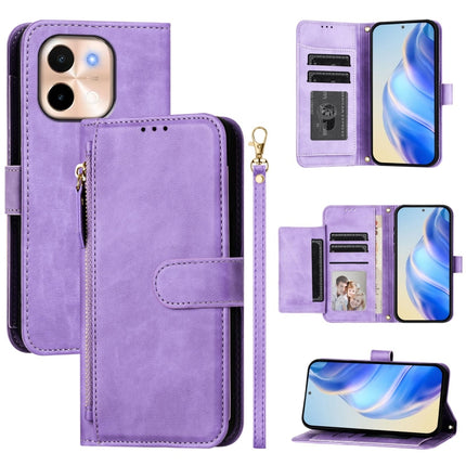 Multi-Card Slots Zipper Wallet Leather Phone Case, For vivo S19 Pro, For vivo S19, For vivo Y28 4G, For vivo X100s 5G