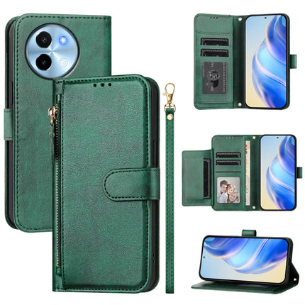 Multi-Card Slots Zipper Wallet Leather Phone Case, For vivo Y03 4G Global / Y18 4G, For vivo Y38 5G / Y200i / T3x Global, For vivo iQOO Z9x, For vivo iQOO Z9 / Z9 Turbo