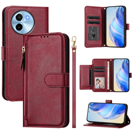 Multi-Card Slots Zipper Wallet Leather Phone Case, For vivo Y03 4G Global / Y18 4G, For vivo Y38 5G / Y200i / T3x Global, For vivo iQOO Z9x, For vivo iQOO Z9 / Z9 Turbo