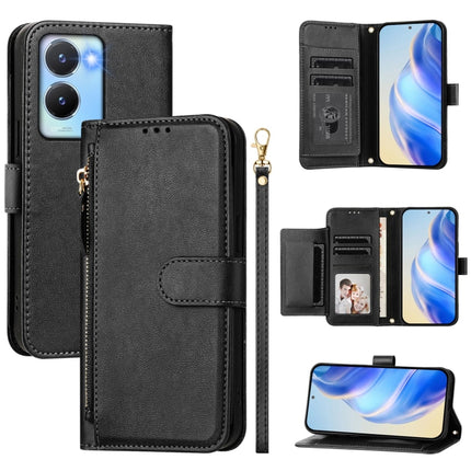 Multi-Card Slots Zipper Wallet Leather Phone Case, For vivo Y56 5G / Y16 4G / Y02s 4G Global, For vivo Y100 5G Global, For vivo V27 5G / V27 Pro 5G Global, For vivo V27e 4G / T2 4G Global
