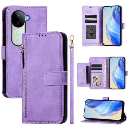Multi-Card Slots Zipper Wallet Leather Phone Case, For vivo V40e 5G India / iQOO Z9s 5G, For vivo Y300 Pro, For vivo iQOO Z9s Pro 5G / T3 Pro 5G India, For vivo V40 Lite 5G / V30e 5G Global