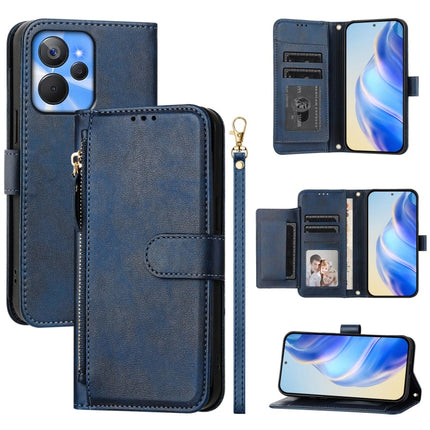 Multi-Card Slots Zipper Wallet Leather Phone Case, For Realme C65 4G Global, For Realme C55 4G Global / Narzo N55, For Realme C33 Global, For Realme 10T 5G / 10S 5G / 9i India