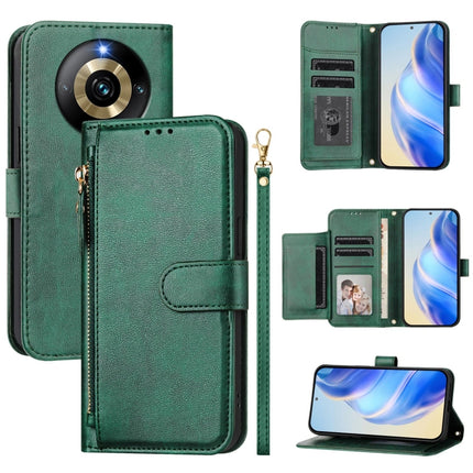 Multi-Card Slots Zipper Wallet Leather Phone Case, For Realme 11 5G Global / 11x 5G / C67 India, For Realme 11 4G Global, For Realme GT3 / GT5 240W, For Realme Narzo 60 Pro