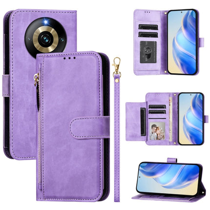 Multi-Card Slots Zipper Wallet Leather Phone Case, For Realme 11 5G Global / 11x 5G / C67 India, For Realme 11 4G Global, For Realme GT3 / GT5 240W, For Realme Narzo 60 Pro