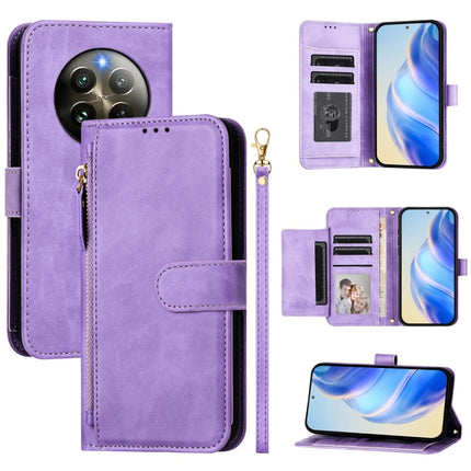 Multi-Card Slots Zipper Wallet Leather Phone Case, For Realme 12+ 5G Global, For Realme Note 50 4G Global / C51 / C53, For Realme 12 Pro 5G / 12 Pro+ 5G Global, For Realme C67 4G Global
