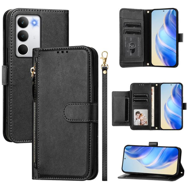 Multi-Card Slots Zipper Wallet Leather Phone Case, For Realme C71 4G, For Realme Neo7 Turbo, For Realme 14x / C75 5G / V70, For Realme 14 Pro / Narzo 80 Pro
