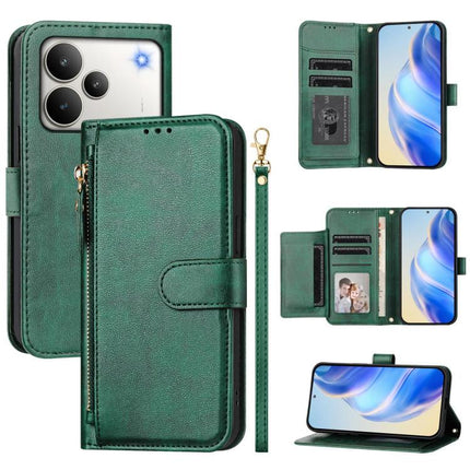 Multi-Card Slots Zipper Wallet Leather Phone Case, For Realme P4 Pro 5G, For Realme P4, For Realme 15T 5G Global, For Realme 15 5G / Realme 15 Pro 5G