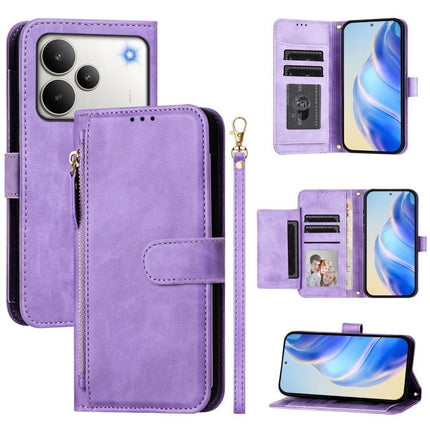 Multi-Card Slots Zipper Wallet Leather Phone Case, For Realme P4 Pro 5G, For Realme P4, For Realme 15T 5G Global, For Realme 15 5G / Realme 15 Pro 5G