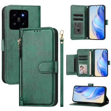 Multi-Card Slots Zipper Wallet Leather Phone Case, For Xiaomi 14 Pro Global, For Xiaomi 14, For Xiaomi 13 Ultra, For Xiaomi Civi 3