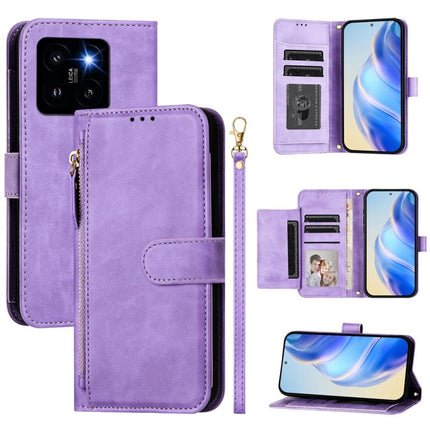 Multi-Card Slots Zipper Wallet Leather Phone Case, For Xiaomi 14 Pro Global, For Xiaomi 14, For Xiaomi 13 Ultra, For Xiaomi Civi 3