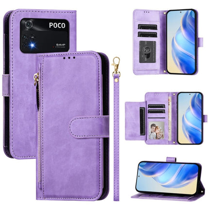 Multi-Card Slots Zipper Wallet Leather Phone Case, For Xiaomi Civi 1S, For Xiaomi Poco M4 Pro 4G, For Xiaomi Poco X4 Pro 5G, For Xiaomi Mi 11 Lite / 11 Lite 5G